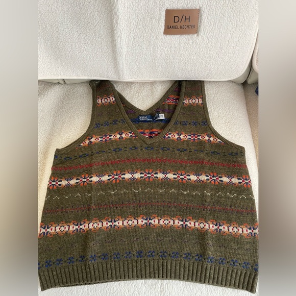 Brand new Ralph Lauren Fair Isle Wool Blend v neck vest - Picture 3 of 6